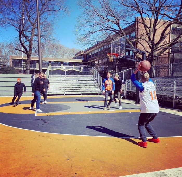 Daniel Jahn from Germany emulates Frank Ntilikina from deep.